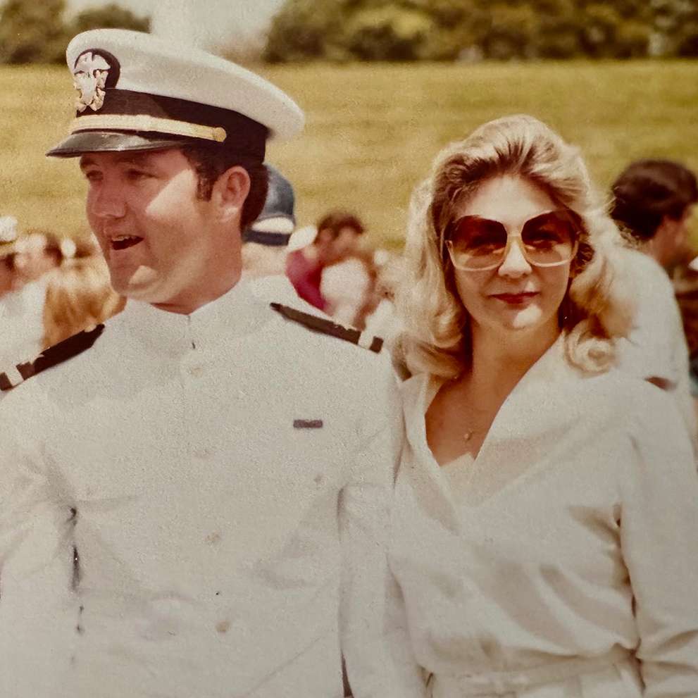 Fred Cleveland with his mother